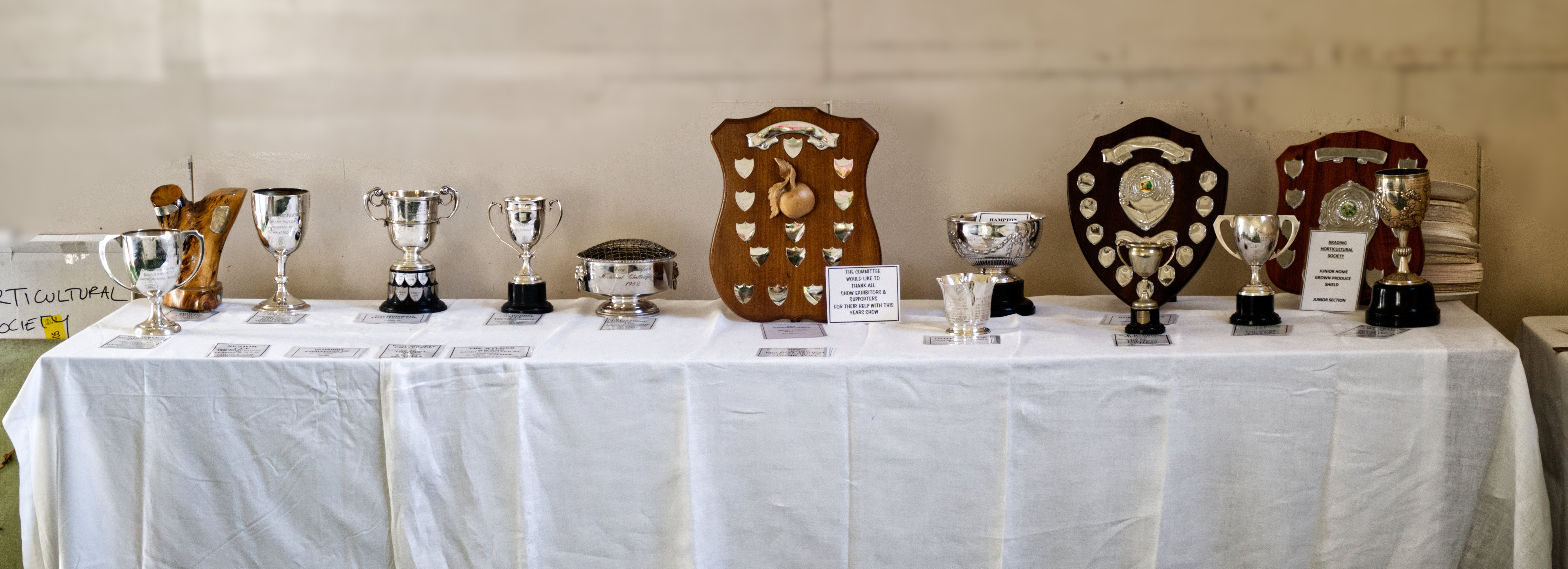 Brading Horticultural Society trophies